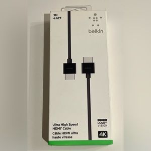 Belkin Ultra High Speed HDMI Cable 2M 6.6 Ft. NEW in Box NWT